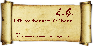 Lövenberger Gilbert névjegykártya